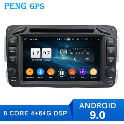 Newest 4+64G Car DVD Player GPS Radio For Benz ML W163/CLK W209 2002-2005 C-Class W203 SLK Navigation Multimedia Headunit DSP