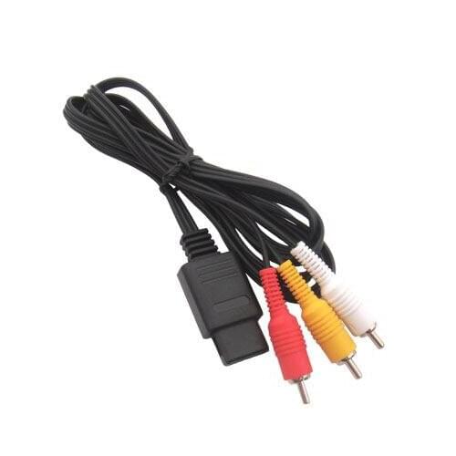 OSTENT AV Audio Video A/V TV Cable Cord for Nintendo 64 N64 GameCube NGC SNES SFC