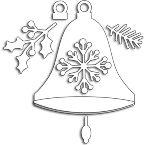 Christmas Bell Snowflake Die Metal Cutting Dies Stencil for DIY Scrapbooking Album Embossing Paper Cards Decorative Template