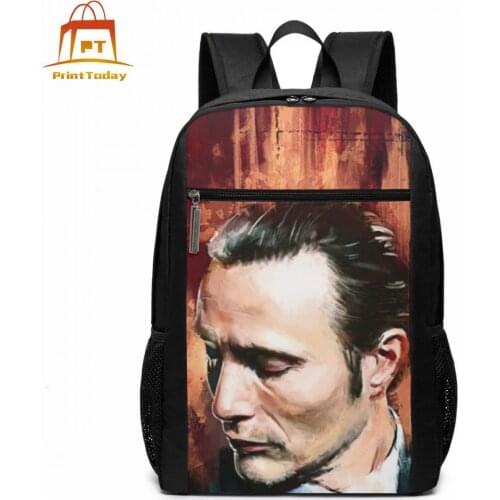 Mads Mikkelsen Backpack Mads Mikkelsen Backpacks Pattern Teen Bag Multi Purpose Man - Woman Trendy Street Bags
