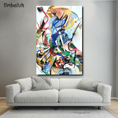 Embelish 1 Pieces Abstract Wall Art Pictures By Wassily Kandinsky HD Canvas Paintings For Living Room Bedroom Posters Artworks