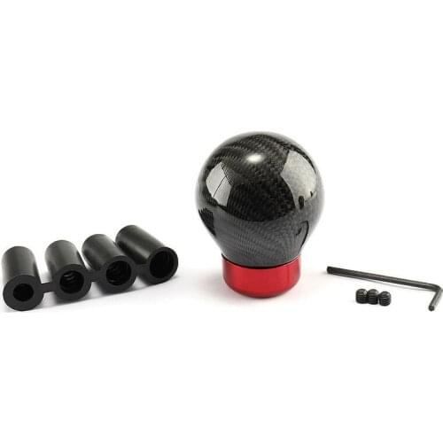Car Racing Universal Aluminium Carbon Fiber Gear Shift Knob Manual/Automatic Shifter Lever Handle Car Modification accessories