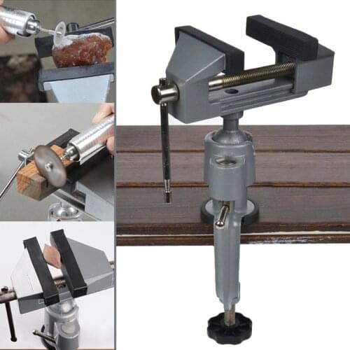Universal Multi Angle Swivel Table Vice Clamp-on Grinder Bench Vise Electric Drill Holder Tool HY99