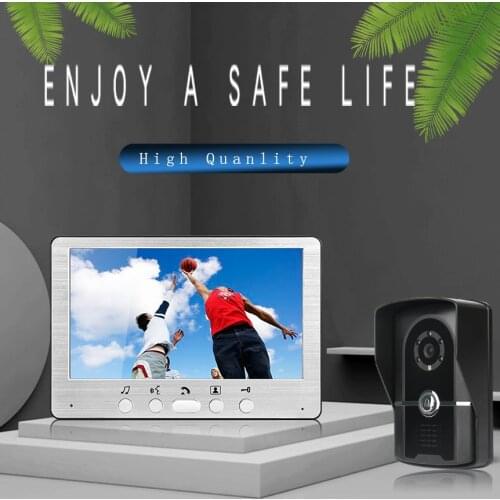 SYSD Video door phone 7 inch doorbell camera wired video intercom doorbell Home Security system