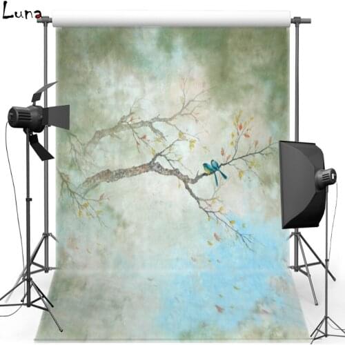 DAWNKNOW New Fabric Polyester Photography Background For Wedding Flower Bird Vinyl Background For Children Photo Studio S441