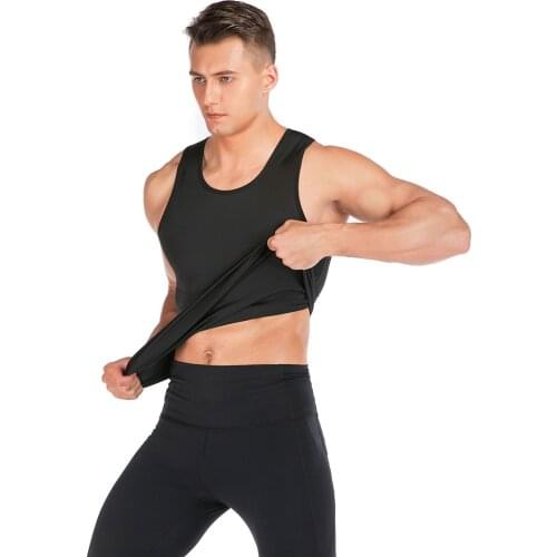 Workout Body Shaper Vest Male Tank Tops Mens Compression Shirt Abdomen Undershirts for Male Loss Weight Slim Waist Trainer Vest