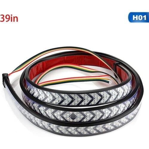 1PCS 1M/1.5M super bright Waterproof IP68 Truck Tailgate Sequential white red yellow Turn Signal Brake Tail Reverse Light Bars