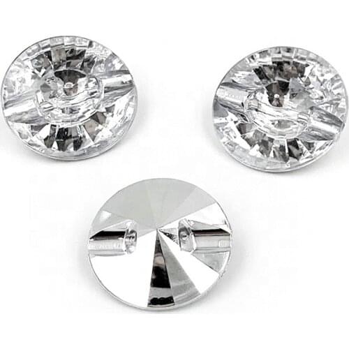 100pcs Furniture Button 20 25mm Round Glass Rhinestone Diamond Sofa Acrylic Buttons For Upholstery Craft Sewing Accessories