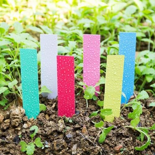 100Pcs Practical Pot Stake Tags Waterproof Garden Tags Multi-Use Durable PVC Flower Pot Plant Labels Marking for Gardening