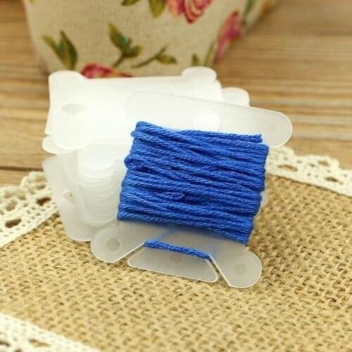 100 X Plastic Thread Bobbins for Cross Stitch Embroidery Floss & Craft Storage