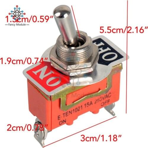 Stainless Steel 12V Heavy Duty Toggle Flick Switch ON/OFF Car Dash Light Metal SPST