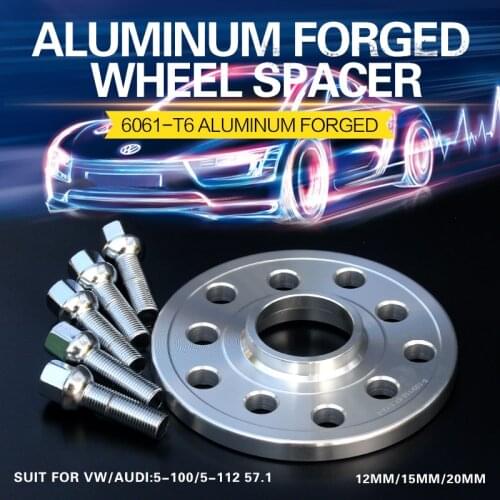 2/4Pieces 12/15/20mm Alloy Aluminum T6061-T6 Forge Car Wheel Spacers Of The PCD 5x100/5x112 CB 57.1mm Wheel Adapter for Vw-Audi