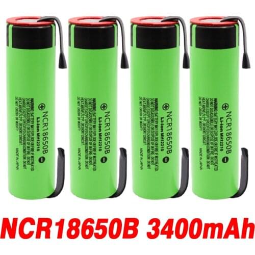 2021 New Original 18650 Battery NCR18650B 3.7V 3400mah 18650 Lithium Rechargeable Battery Welding Nickel Sheet batteries