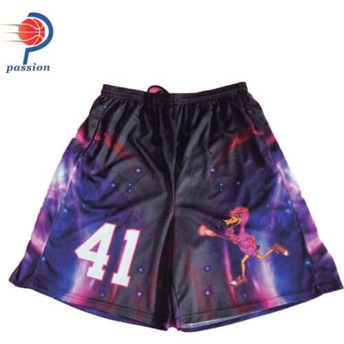 22 Per Pair 100% polyester Cool Max Girls 3D Galaxy Design Lacrosse Short With Pockets