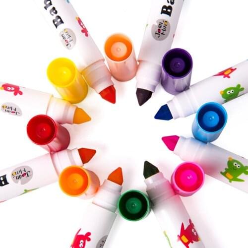 Childrens baby watercolor pen Washable brush-tip painting pen Doodle 48 Set educational toys for children 3 years coloring pen