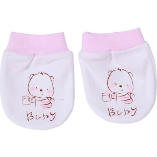 Baby Gloves Cute Cartoon Baby Infant Boys Girls Anti Scratch Gloves Gift Newborn Protection Face Cotton Scratch Mittens