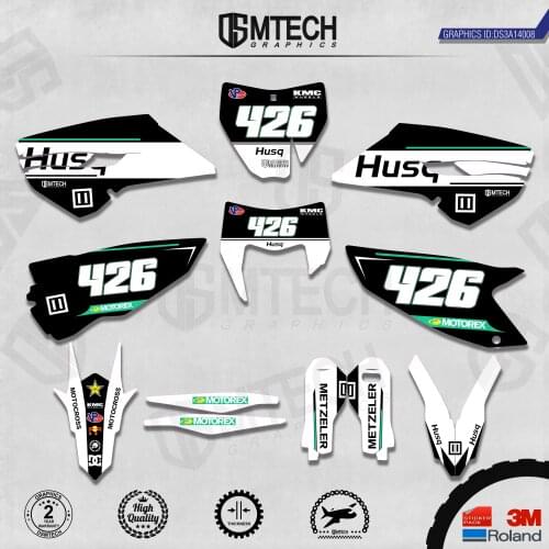 DSMTECH Customized Team Graphics Backgrounds Decals 3M Custom Stickers For 2014-2015TC-FC 2014-2016TE-FE 008