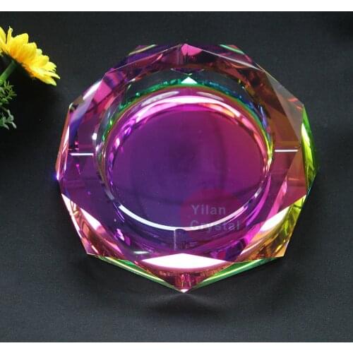 High-end Boutique Crystal Ashtray Fashion Creative Personality Gift Birthday Gift Living Room Continental Octagon Ashtray