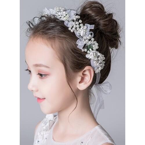 Garland headdress children Mori female milky white flower head beautiful handmade flower girl accessories