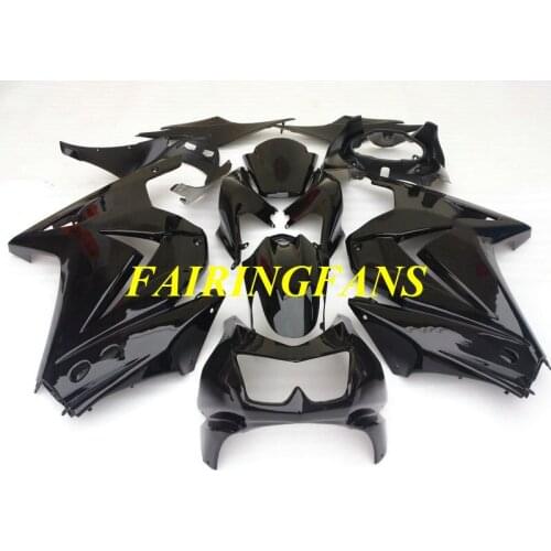 Injection Fairing Body kit for KAWASAKI Ninja ZX250R 08 09 10 11 12 ZX 250R 2008 2012 Gloss black Fairings bodywork+gifts KL52