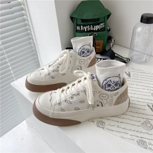 New Fashion Board Shoes Women Students Summer Street Shooting Casual Canvas Shoes Women Lace-up Loafers Tide