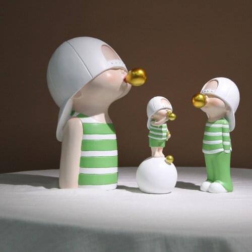 Creative Modern and Simple Cute Bubble Blowing Girl Home Decorations and Accessories Bookcase Wine Cabinet Trinket