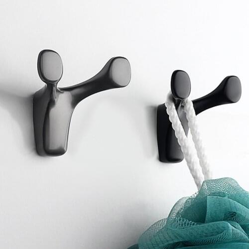 Single Hole Hanging Clothes Hook Wall-Mounted Cloth Hook For Bedroom Robe Towel Bathroom Rustproof Cow Horn Hooks Home Products