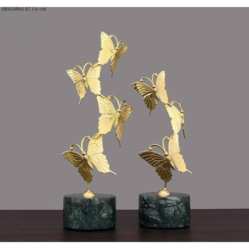 Brass butterfly decoration ornaments living room entrance TV cabinet decorations creative home furnishings simple office crafts