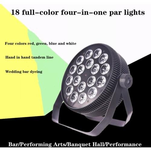 Hot Sell Aluminum Alloy LED Flat Par 18x18W Lights RGBW 6IN1 LED Lighting DMX512 Disco Lights Professional Stage DJ Equipment