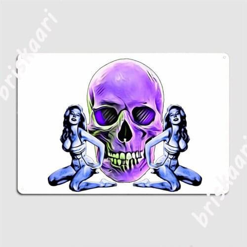 Something Is Squeezing My Skull Metal Sign Mural Painting Vintage Cinema Kitchen Club Bar Tin Sign Poster