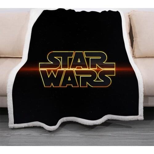 Star Wars Soft Warm Coral Fleece Blanket Winter Sheet Bedspread Darth Vader Sofa Throw Light Mechanical Wash Flannel Blankets