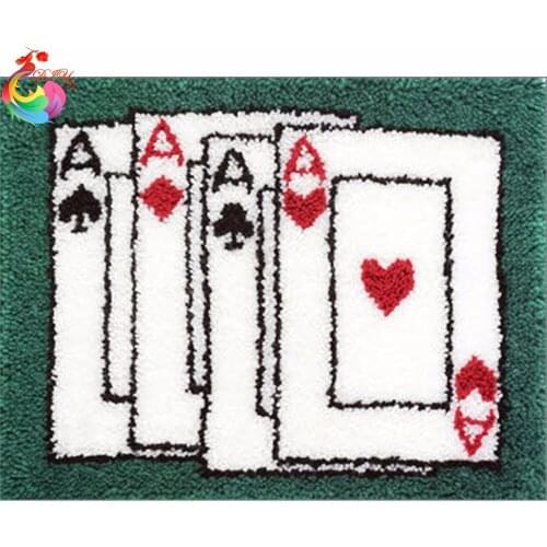 Latch Hook Rug Kits Carpet embroidery Threads for embroidery Crocheting Rug Yarn Cushion Mat Home Decor Embroidery Rug poker