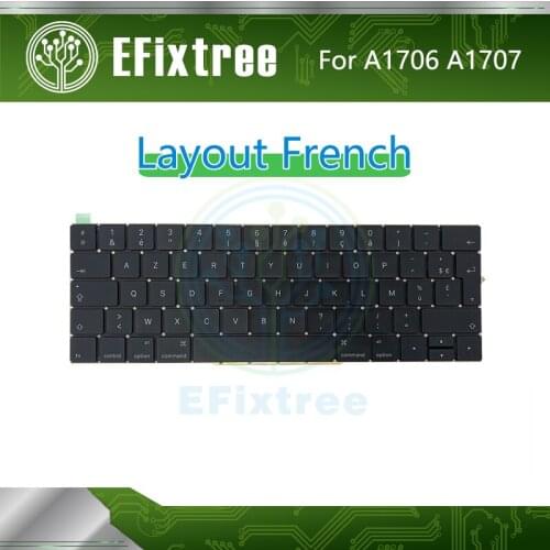 New A1706 Keyboard French With Backlight 2016 2017 For Macbook Pro Retina 13" 15'' A1707 Layout EMC 3162 3163 3071 3072