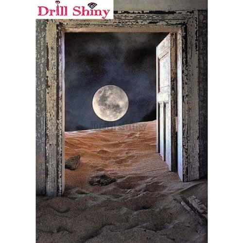 NEW Arrival diy diamond embroidery moon beach ocean diamond painting cross stitch full Square mosaic rhinestone embroidery