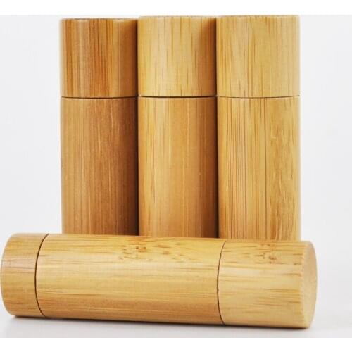 Wholesale lipstick tube bulk 3ml 5ml bamboo lipstick tube container empty lipstick cute lip gloss containers