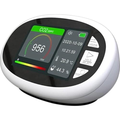 Portable LCD Air Quality Detector CO2 TVOC Detector Thermo-hygrometer Rechargeable Lithium Battery Carbon Dioxide Sensor