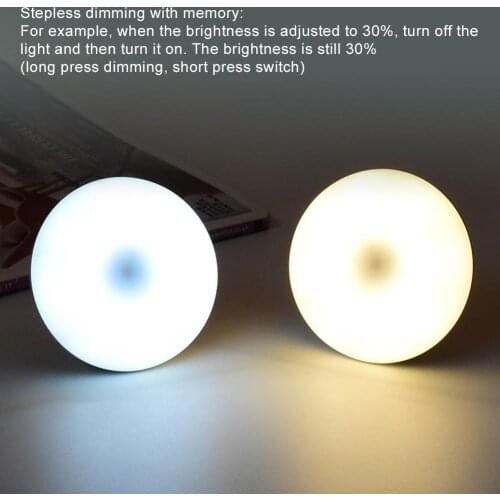 LED Light Brightness Sensor Night Lamp Warm White Under Cabinet Closet Wardrobe Bedroom Kitchen Stairs Lighting LED Puck Lights