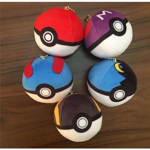 TakaraTomy Pokemon Animals Ball Cute Pikachu Balll Plush Doll Keychain Bag Keys Pendant Stuffed Doll Toys Kids Christmas present