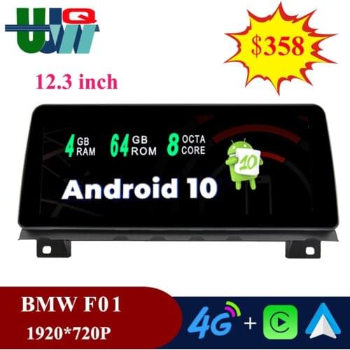 UJQW Android 10.0 BMW Car Radio Stereo Player For BMW 7 Series F01 F02 2009-2015 Wireless Carplay Auto BT Wifi GPS Navi Stereo