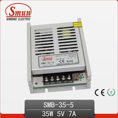 SMUN 35W 5VDC 7A Output Switching Power Supply Universal AC Input Power Supply SMB-35-5