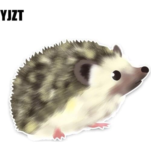 YJZT 10CM*14CM Stereoscopic Cute Animal Hedgehog PVC Car Sticker Decal Windshield C29-0171