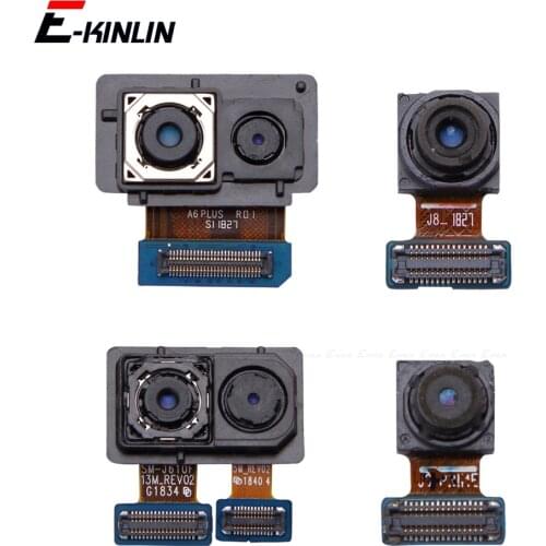 Rear Back Main & Front Facing Selfie Camera For Samsung Galaxy J8 J6 J4 Plus 2018 Big Small Module Ribbon Flex Cable Parts