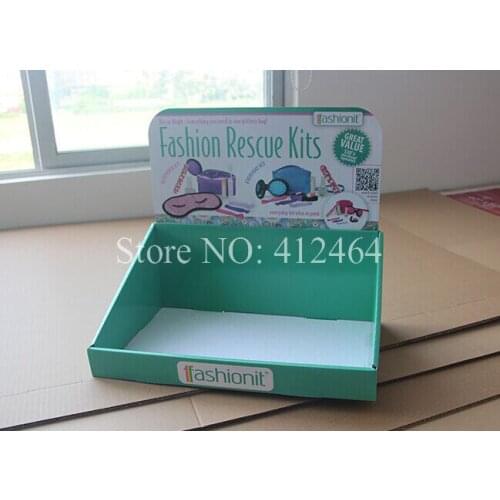 Factory custom small corrugated shop counter display box ( DX-034)