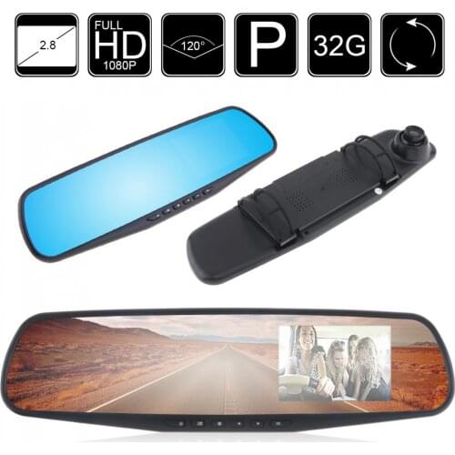 2.7 Inch Full HD 1080P LCD Car DVR Camera Dash Cam Video Recorder Motion Detection G-sensor Rearview Mirror Auto Vehicle DVR