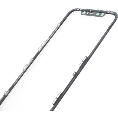 1 Piece 3 in 1 Cold Press Front Glass With Frame Bezel & OCA Film For iPhone XR 11 Outer Screen Glass Lens Replacement