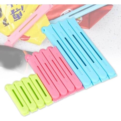 12pcs Food Storage Sealing Clip Snack Bags Clips Fresh-Keeping Clamp Sealer 3 Sizes 3 Colors Household B88