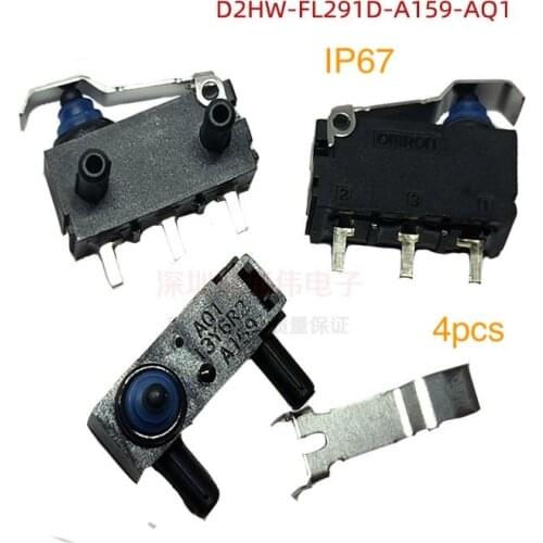 4pcs for OMRON waterproof dustproof touch micro switch D2HW-FL291D-A159-AQ1 with handle for car door lock