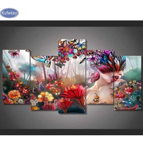5pcs 5D,diy,Diamond Painting beauty flower,Full,Diamond Embroidery,3d picture,Cross Stitch,Diamond Mosaic,home Decoration,art