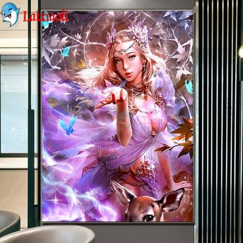 5d,Diamond painting Cartoon pretty girl fairy 5D DIY Full drill,Cross Stitch Diamond Embroidery Diy custom photo mosaic wall art