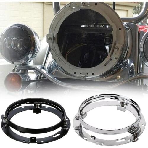 7 Inch Round Mounting Bracket Motorbike Modified Headlight Ring for Motorcycle Tilts And Protective Sheets
